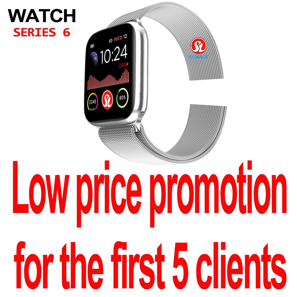 Watch 6 Bluetooth Smart Watch 44mm SmartWatch for Apple watch iOS iphone Android phone Heart Rate Fitness Tracker PK IWO 12 Pro