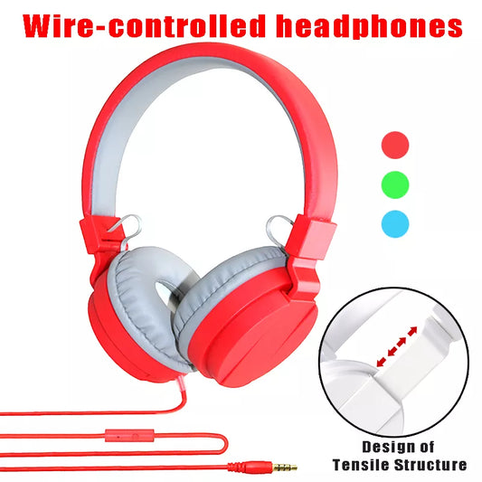 New product TV05 headset 3.5mm wired headset with mic foldable music fashion headset the best gift for children