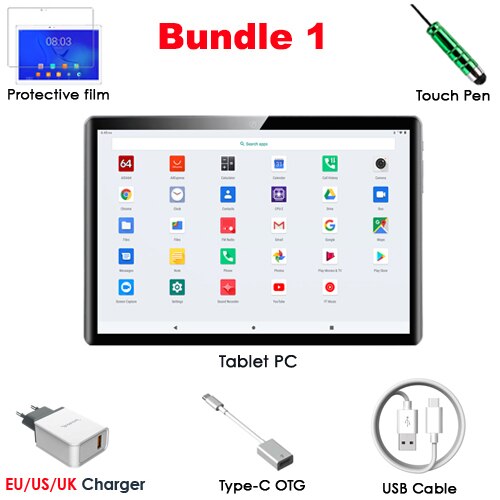 New Arrival tablets 10 inch Octa Core 4GB RAM 32GB ROM 4G FDD LTE 5.0MP Camera Bluetooth Android 9.0 GPS WiFi