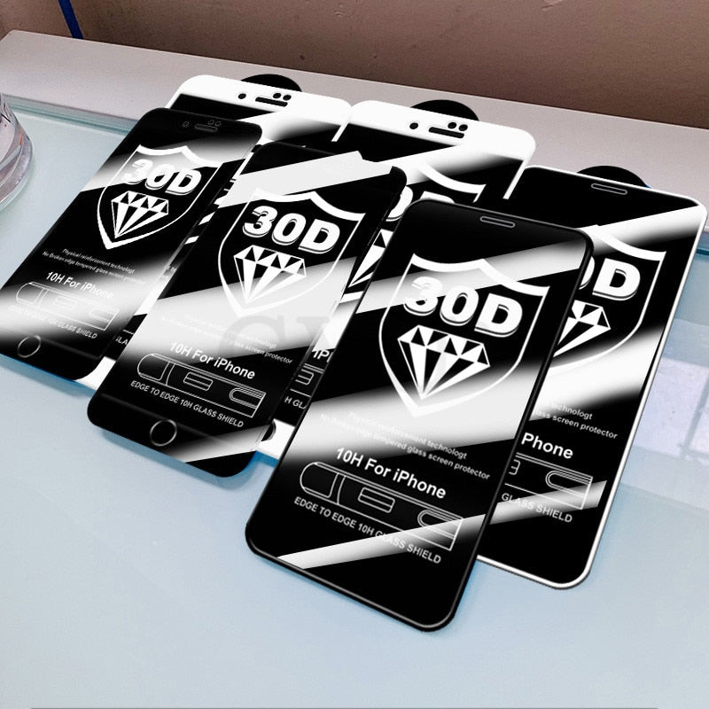 30D Full Cover Tempered Glass on For iphone 11 12 13 14 PRO MAX Screen Protector Protective Glass On iphone 14 X XR XS MAX Glass