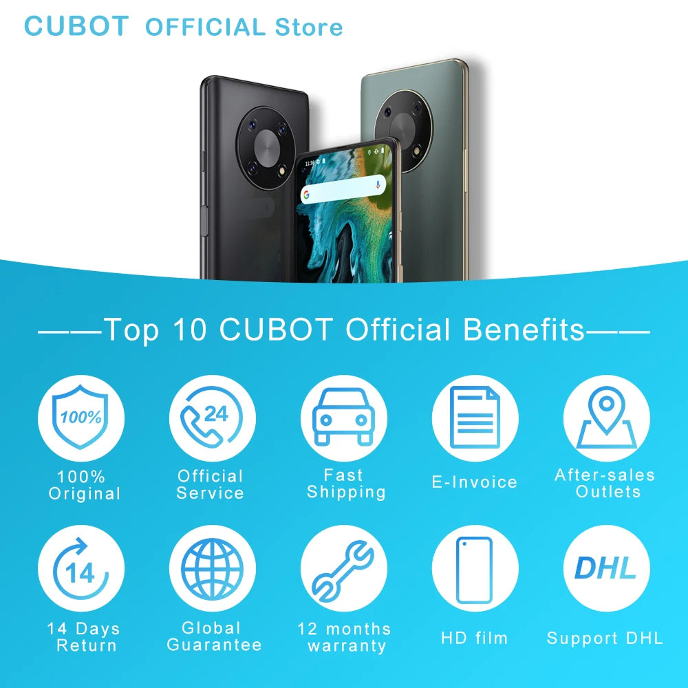 Cubot MAX 3 Smartphone 6.95" Ultra Large Full Screen Mini Tablet Mobile Phone 48MP Triple Camera 5000mAh Celular NFC Android 11