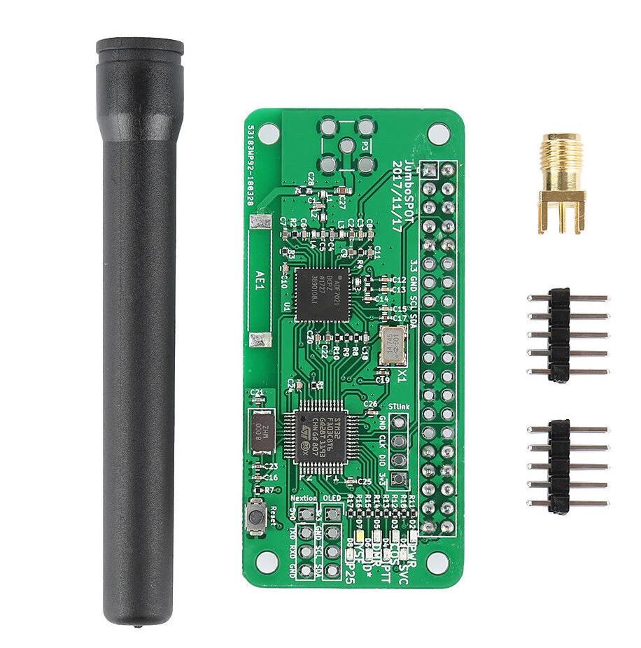 Assembled MMDVM  Hotspot Support P25 DMR YSF NXDN + Raspberry pi Zero W  +OLED +Antenna + 16G SD card + Case