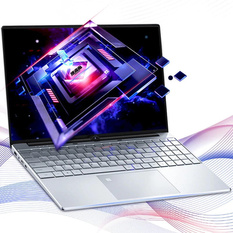 Fingerprint function 15.6 inch Student Laptop DDR4 12GB RAM 128GB 256GB 512GB 1TB SSD Intel Celeron J4105 Windows 10 Computer