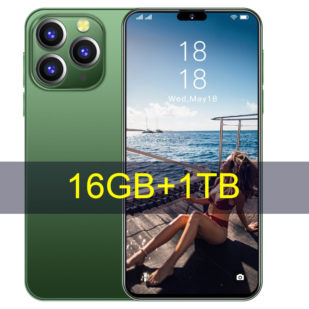 Brand New I14 Pro Max  Mobile Smartphone 5G Phones Original 2023 Full Screen 6.7 Inch 16GB+1TB Version Global Cell Phone