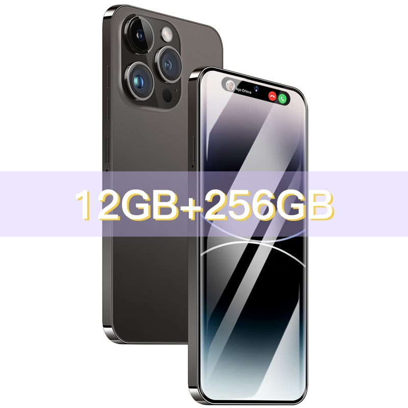 2023  New i14 pro max original cell phone smartphone phone 5g 6800mAh 16+1TB 7.3inch hd  global version unlocked mobile phone