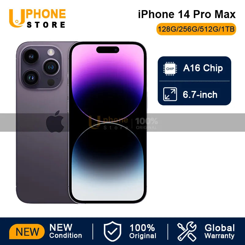 2022 NEW Condition Apple iPhone 14 Pro MAX 8GB RAM 128GB/256GB/512GB/1TB 6.7'' Super Retina XDR Display 5G Mobile