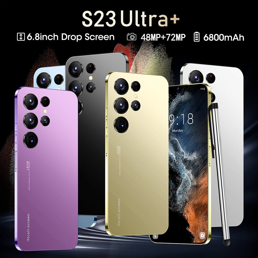 2023 new 5g smartphone phone s23 ultra original phone 16G+1TB cellphones 6.8inch hd screen cell phone unlocked Mobile Phone