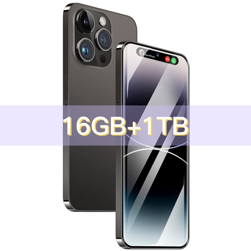 2023  New i14 pro max original cell phone smartphone phone 5g 6800mAh 16+1TB 7.3inch hd  global version unlocked mobile phone