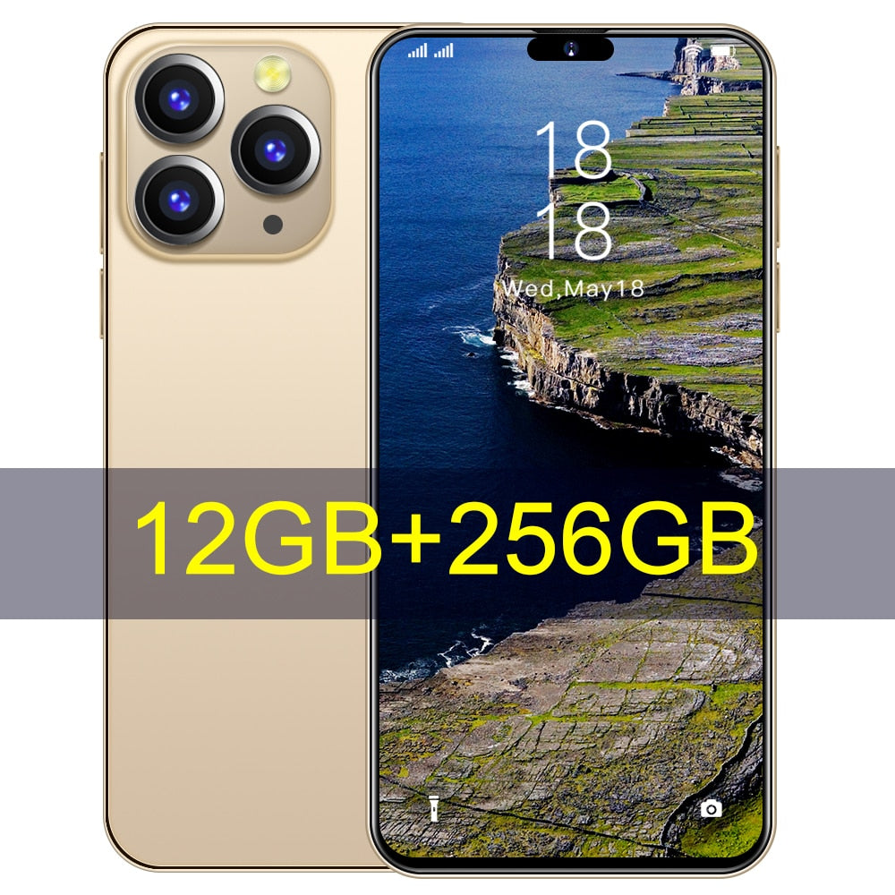 Brand New I14 Pro Max  Mobile Smartphone 5G Phones Original 2023 Full Screen 6.7 Inch 16GB+1TB Version Global Cell Phone