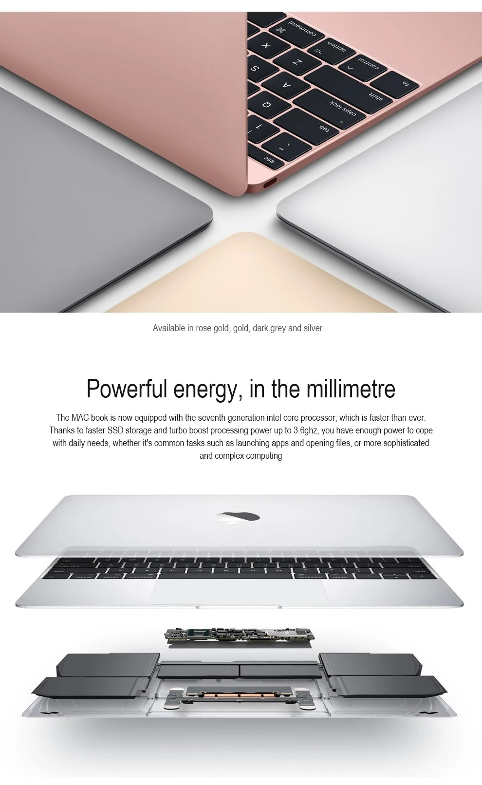 Macbook 12 inch Intel Core M 256GB,Retina Ultra thin notebook, suitable for business work, business travel