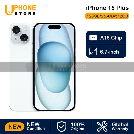 2023 NEW Apple iPhone 15 Plus 5G mobile A16 Chip 6.7'' HDR Display iOS mobile 128GB / 256GB / 512GB