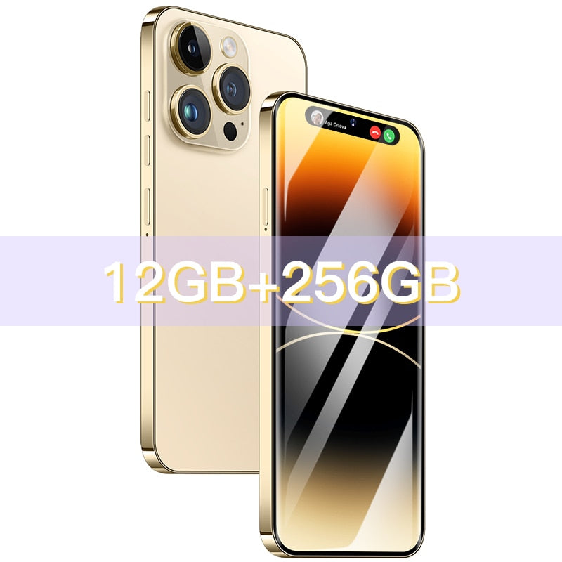 2023  New i14 pro max original cell phone smartphone phone 5g 6800mAh 16+1TB 7.3inch hd  global version unlocked mobile phone