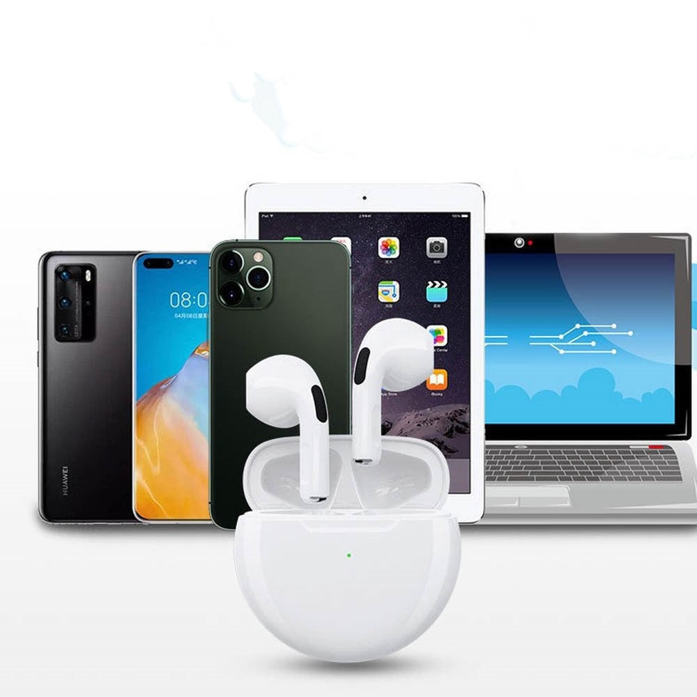 Original Air Pro 6 TWS Wireless Bluetooth Earphones Mini Pods Earbuds Earpod Headset For Xiaomi Android Apple iPhone Headphones