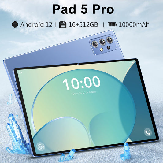 2023 Tablet Android Pad 5 Pro 10.1 Inch HD 16G+512GB Global Tablette For Laptop 5G Dual SIM Card or WIFI Google Play Tablets PC