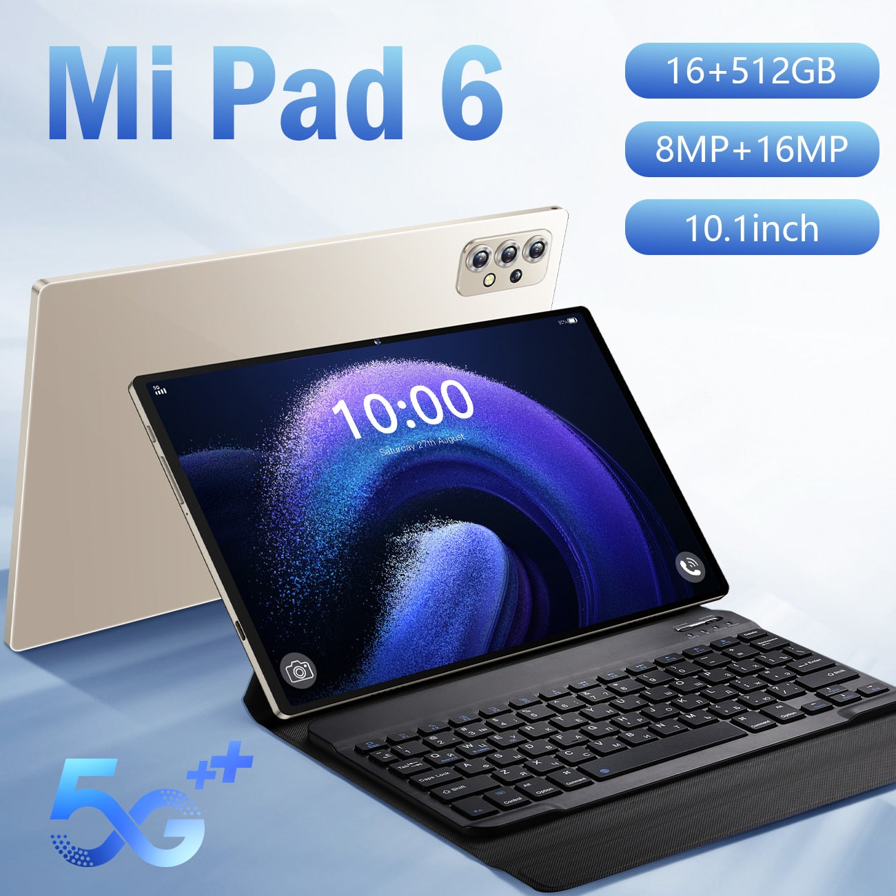 2023 Tablet Android Mi Pad 6 10.1 Inch HD 16G+512GB Global Tablette For Laptop 5G Dual SIM Card or WIFI Google Play Tablets PC